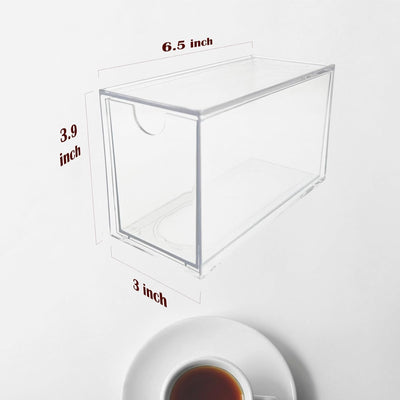 16 Organizadores Cajones Té Plástico Transparente Apilable