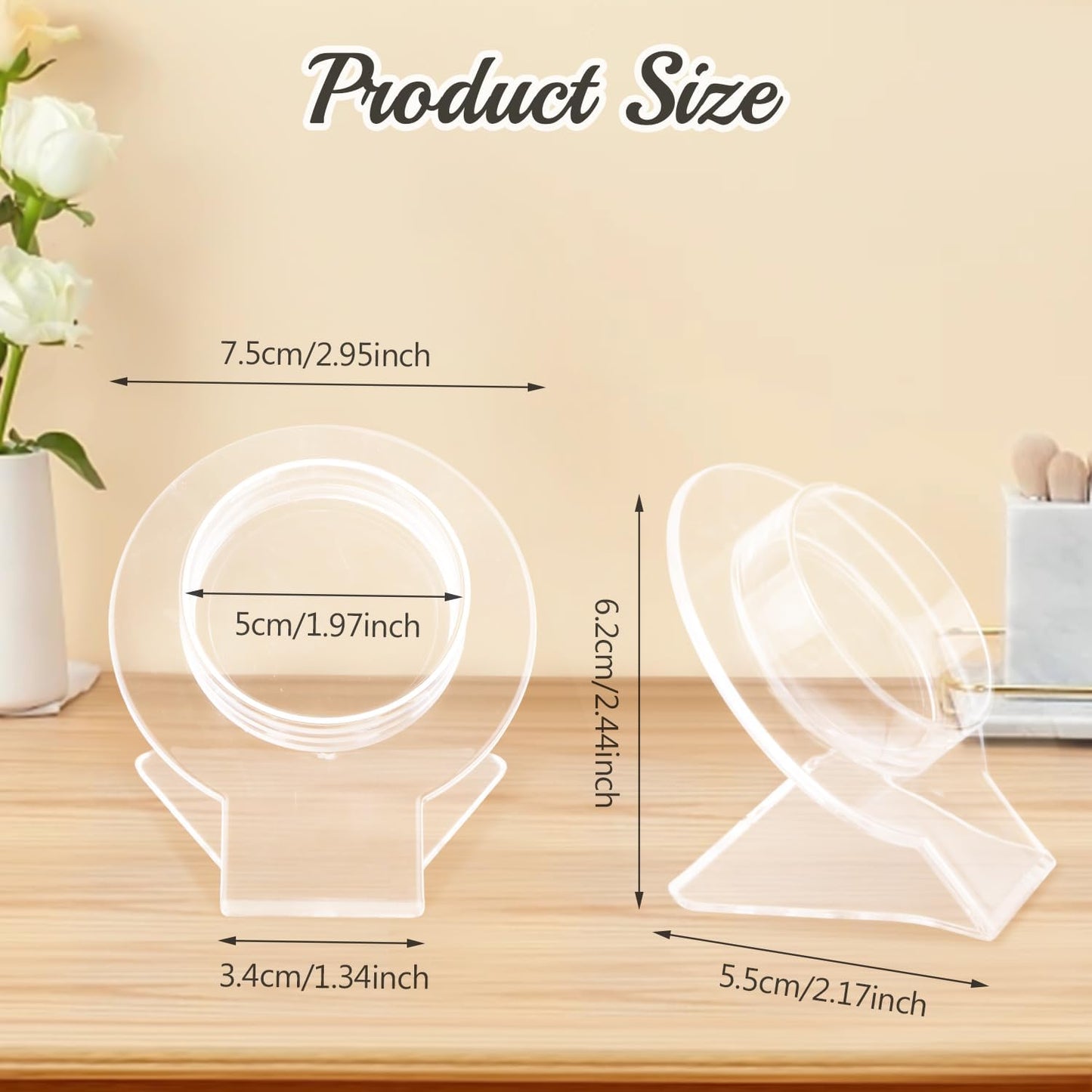 12 Pzas Soporte Acrílico para Pulseras Joyas