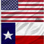 Combo banderas EE.UU. y Texas 3x5 poliéster resistente