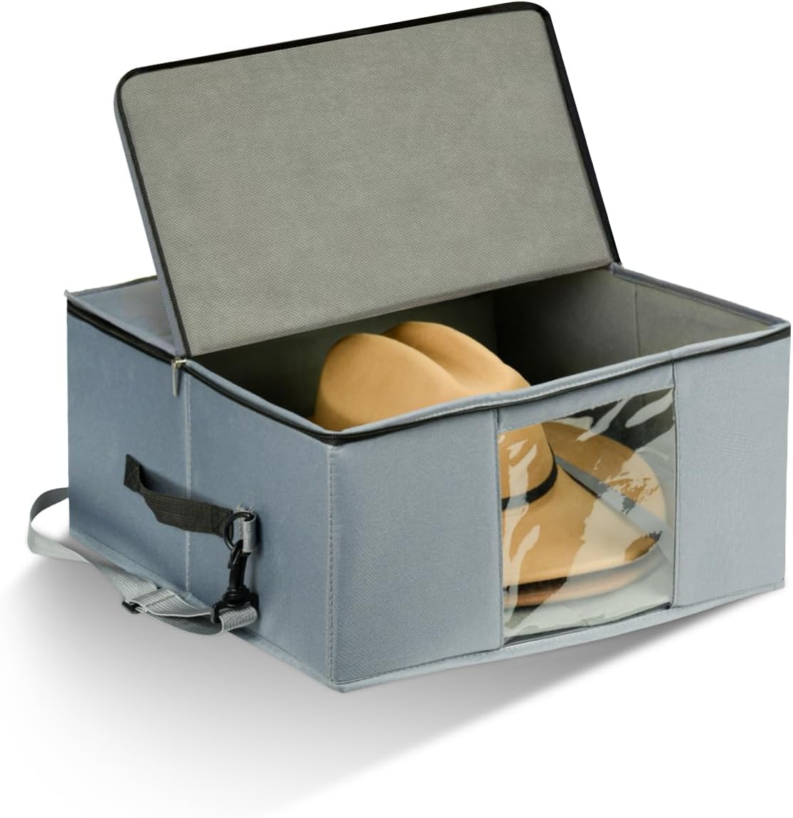 Caja almacenamiento sombrero vaquero resistente apilable