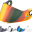 Visera estroboscópica para casco motocicleta rojo cromo