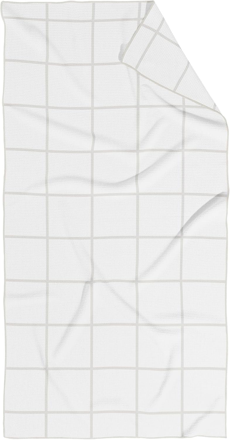 Toalla microfibra cocina 18x30pulg a rayas gris pardo