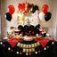 Globos látex 12pulg para fiestas 50uds negro rojo blanco
