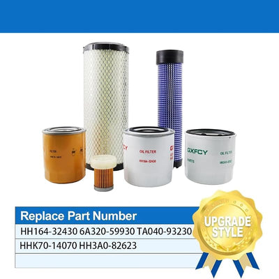 Kit filtros comp Kubota L2501 L2800 L3200 HST