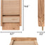 Caja refugio murciélagos 14.6x6.7" madera cedro natural