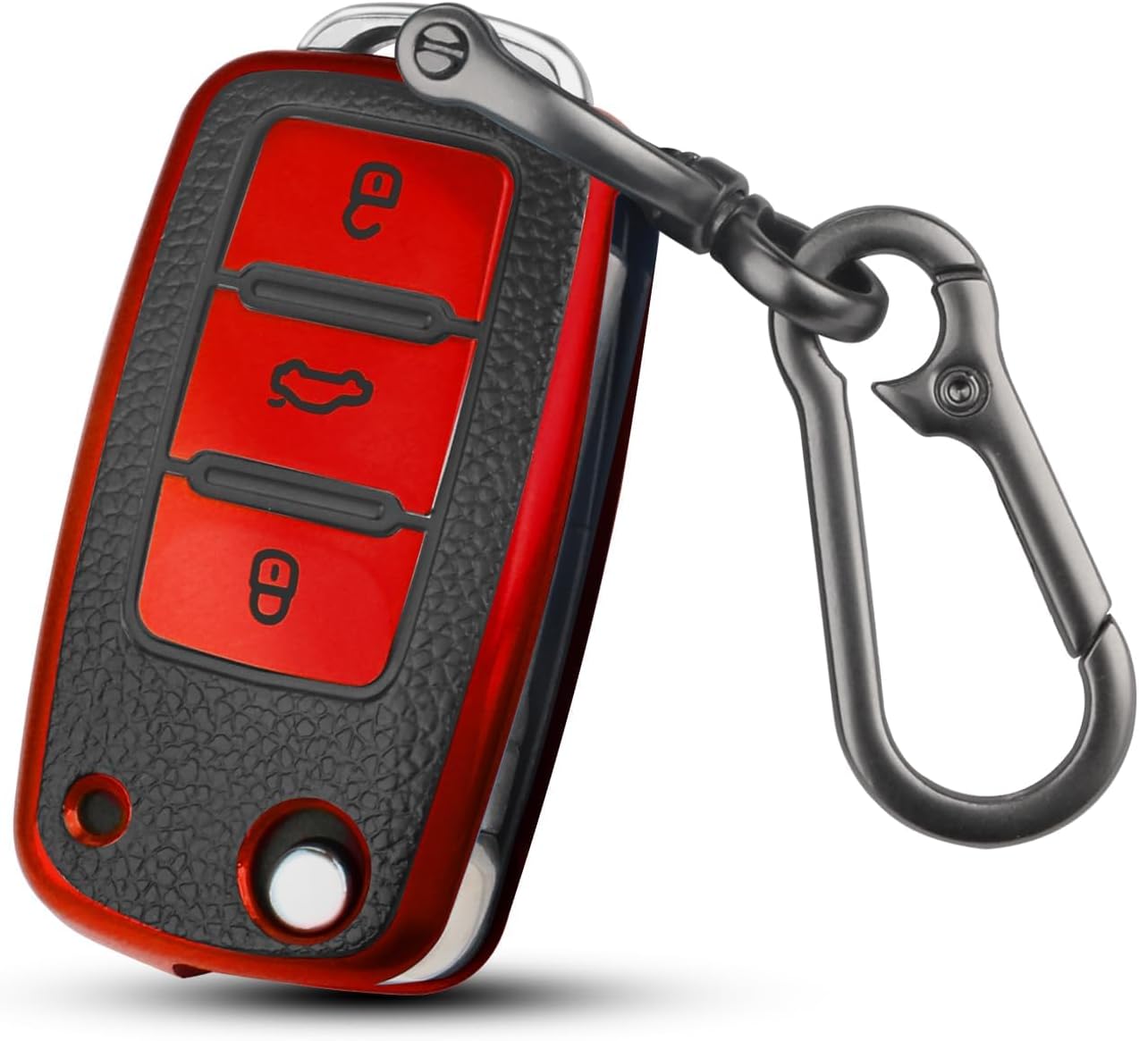 Funda llavero VW 3 botones protección completa rojo