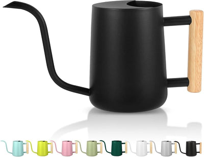 Regadera acero inox pico curvo para plantas negro