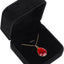 Caja terciopelo para collar joyería 2.8x2.8x1.6" Negro