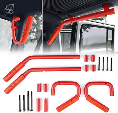 Kit 4 asas aluminio para Jeep Wrangler JK JKU 07-18 rojo