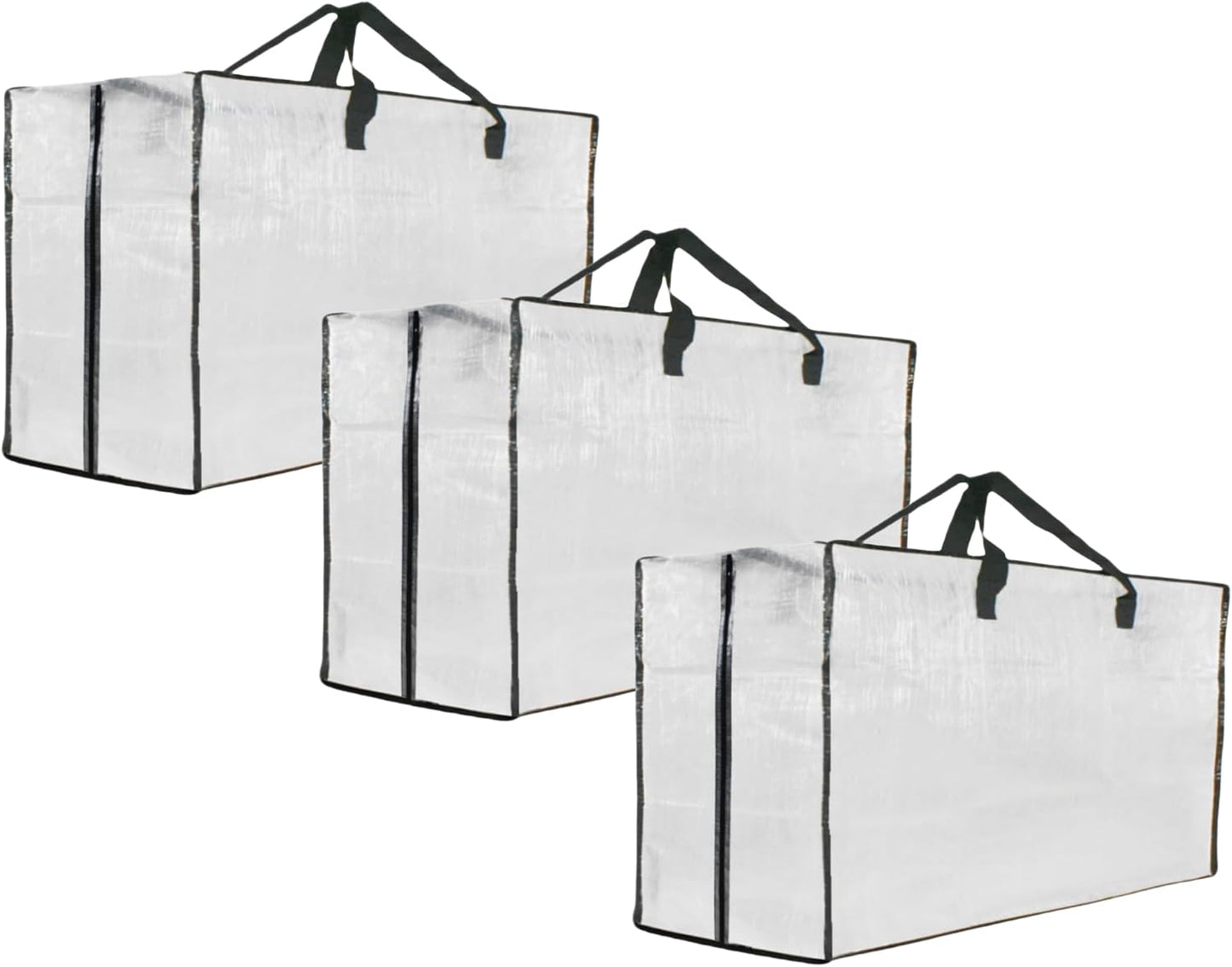 3 Pzas Bolsas Mudanza Resistentes Transparentes con Cremallera