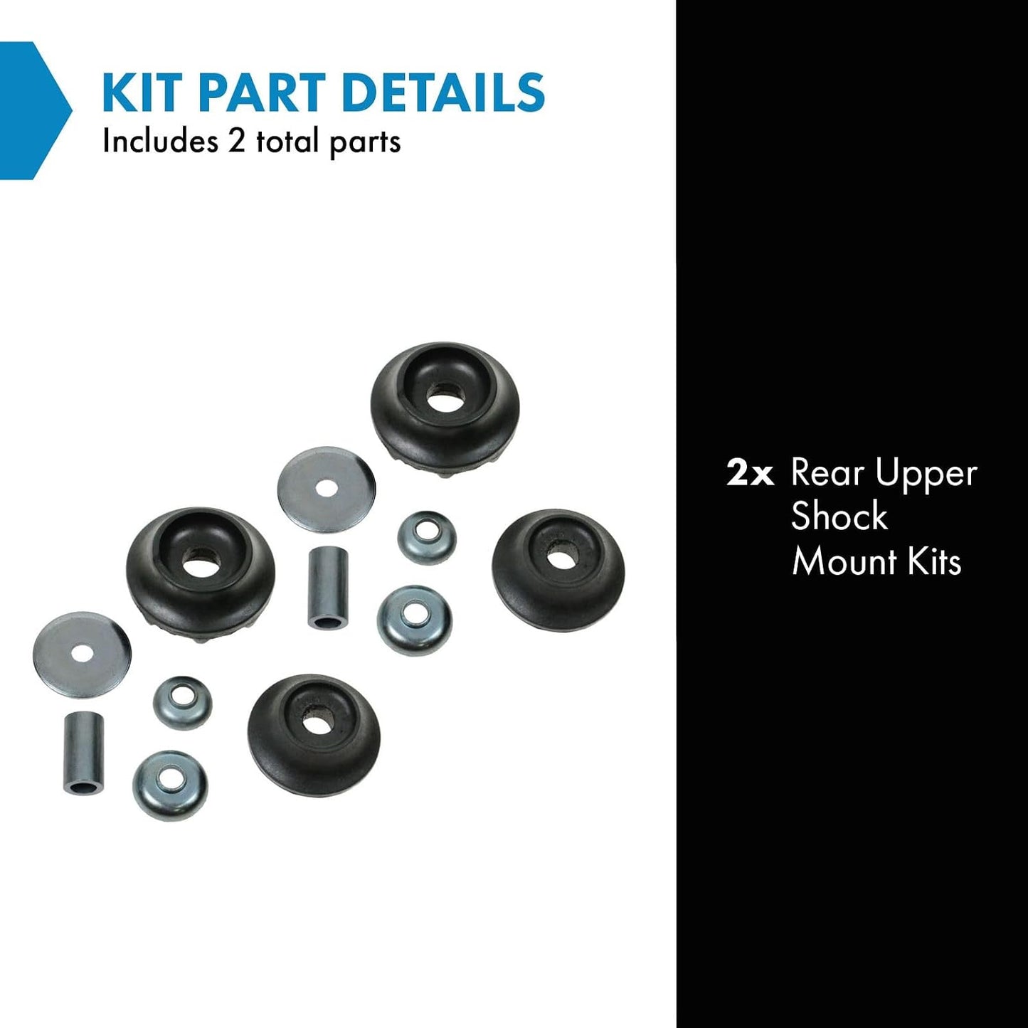 Set 2 bujes amortiguador trasero VW Golf Jetta Cabriolet