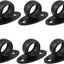 Brida acero inox para barra armario 6 Pzas color negro