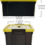 4 Cajas Almacenamiento Plástico 72qt Negro Amarillo