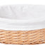 Cesta mimbre vacía con forro para regalo 15x10.6"