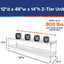 Estantería alambre cromado 12x48" 2 niveles 800lb