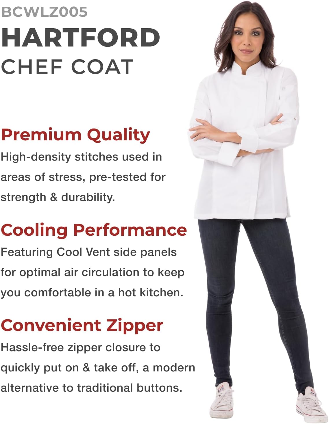 Chaquetilla chef mujer Hartford Cool Vent