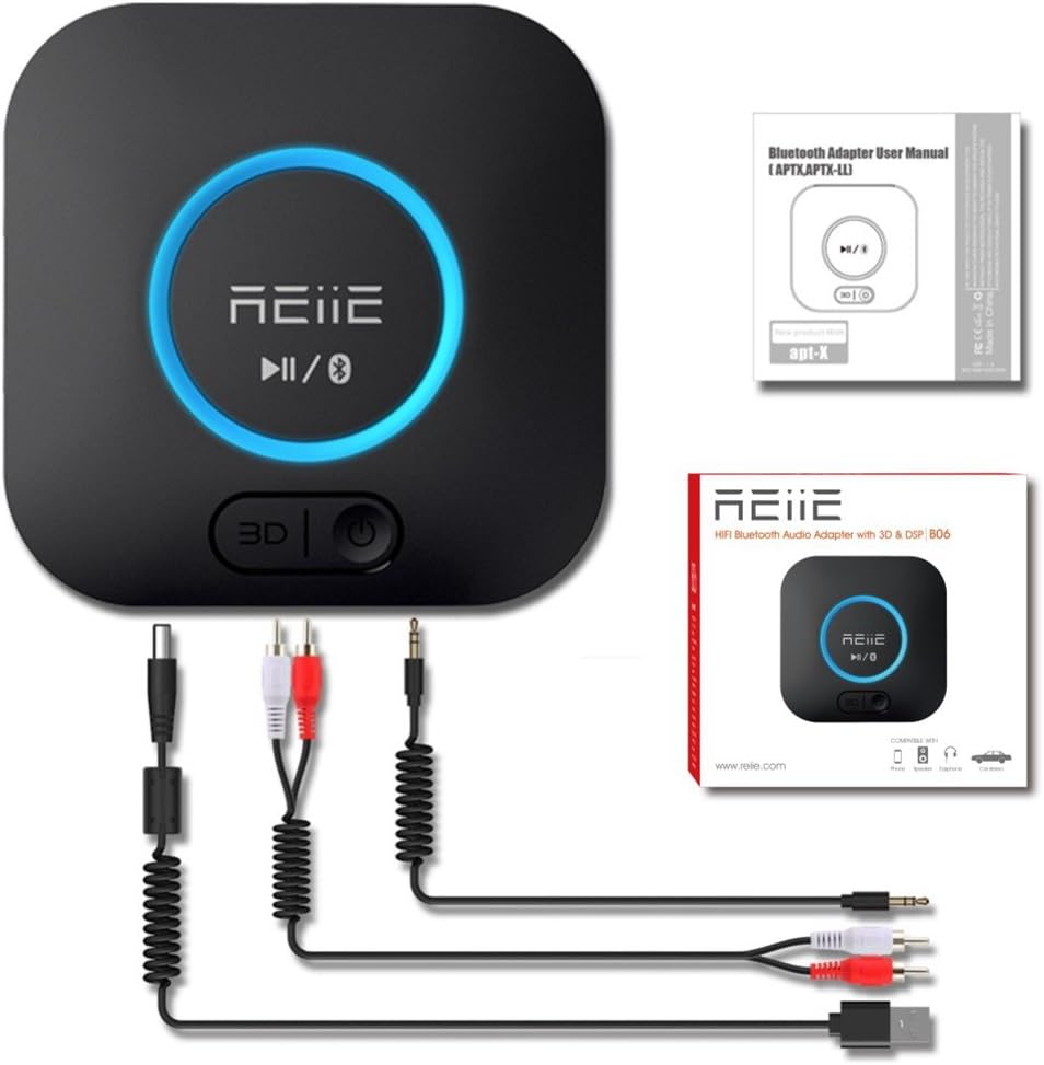 Receptor Bluetooth 4.2 con sonido 3D AptX para hogar y auto