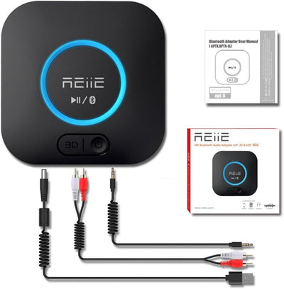 Receptor Bluetooth 4.2 con sonido 3D AptX para hogar y auto