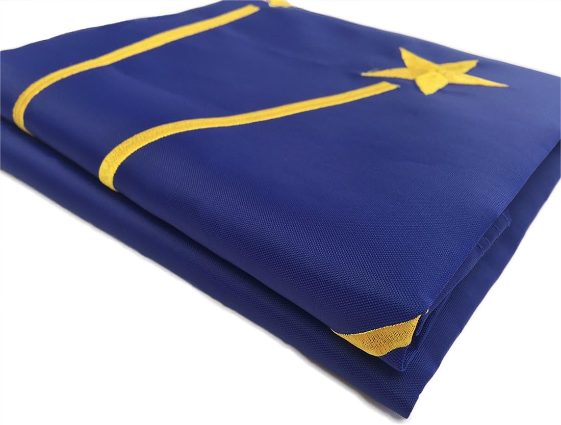 Bandera Indiana 3x5ft nailon 300D bordado rayas latón