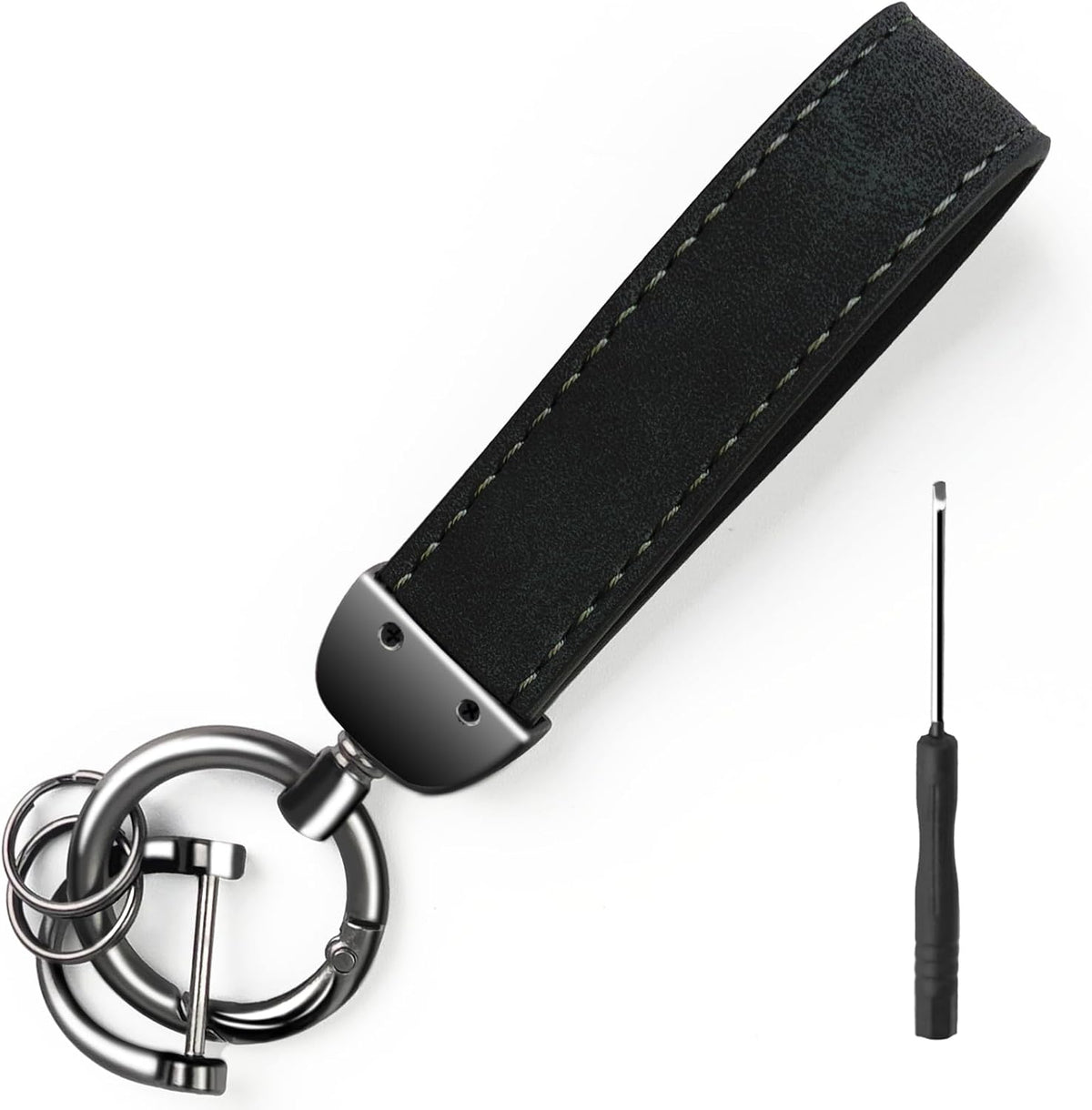 Llavero coche universal cuero antipérdida con anillo D