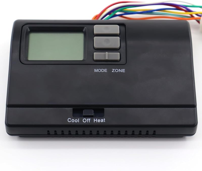 Termostato digital RV calor/frío montaje pared negro
