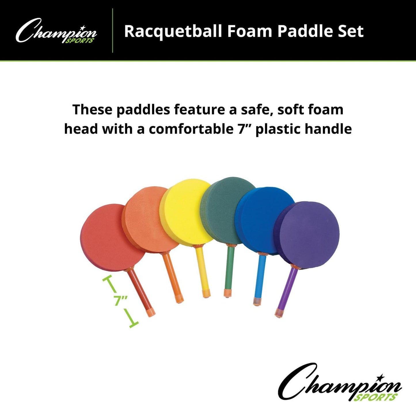 Set raquetas plástico foam para deporte escolar y paddleball