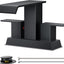 Grifo cuadrado baño cascada negro mate 4" 2-3 orificios