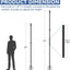 Mástil bandera acero inox 8ft base 5 puntas sin enredos