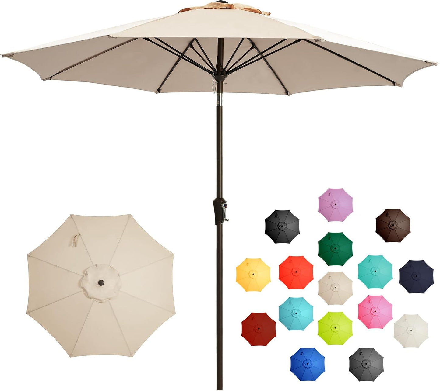 Sombrilla patio al aire libre 9"