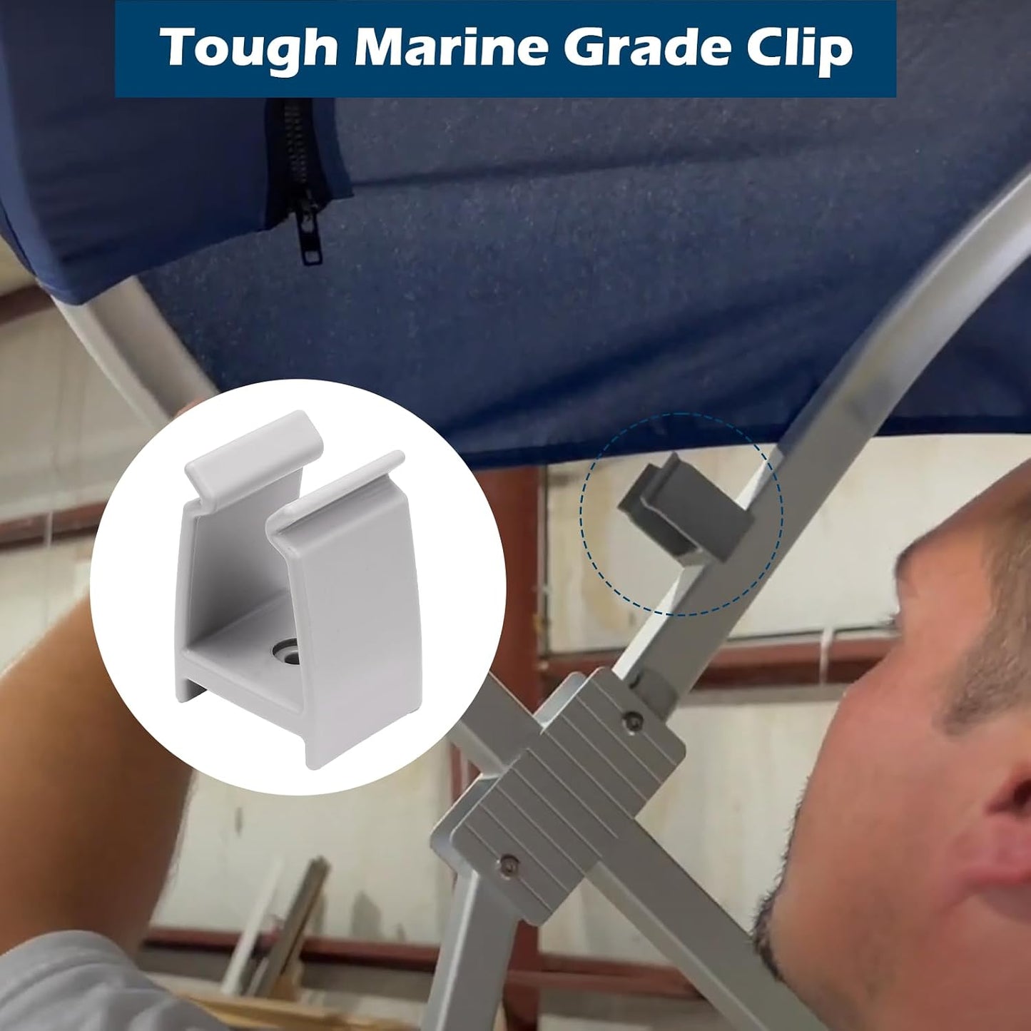 Clips soporte bimini top 1-1/4pulg 3 Pzas
