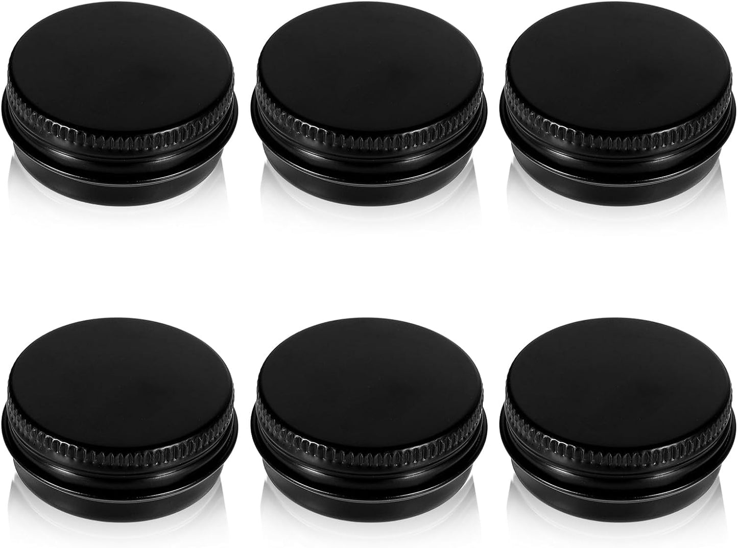 6 Pzas Mini Latas Aluminio 0.5oz Tapas Rosca Recargables