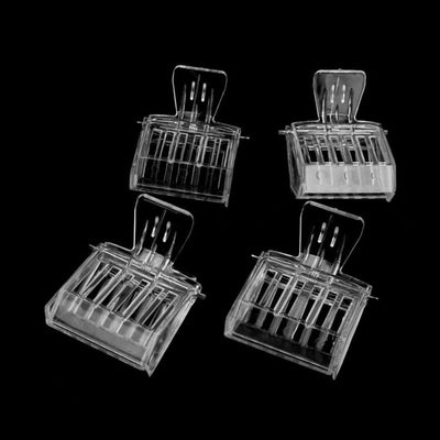Set 4 clips plástico transparente para atrapasadores abejas