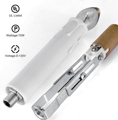 Candelabro E12 enchufe cerámica ajustable 12uds