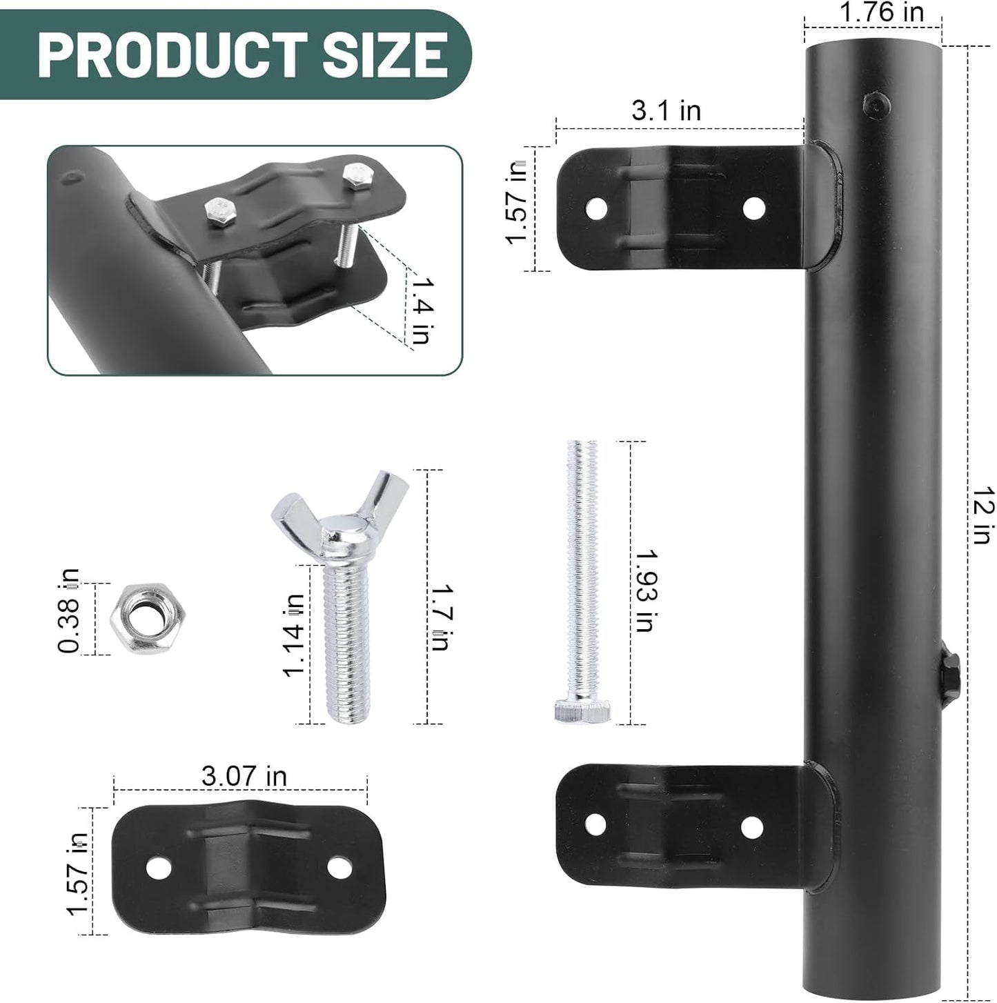 Soporte mastil bandera para caravana RV camion