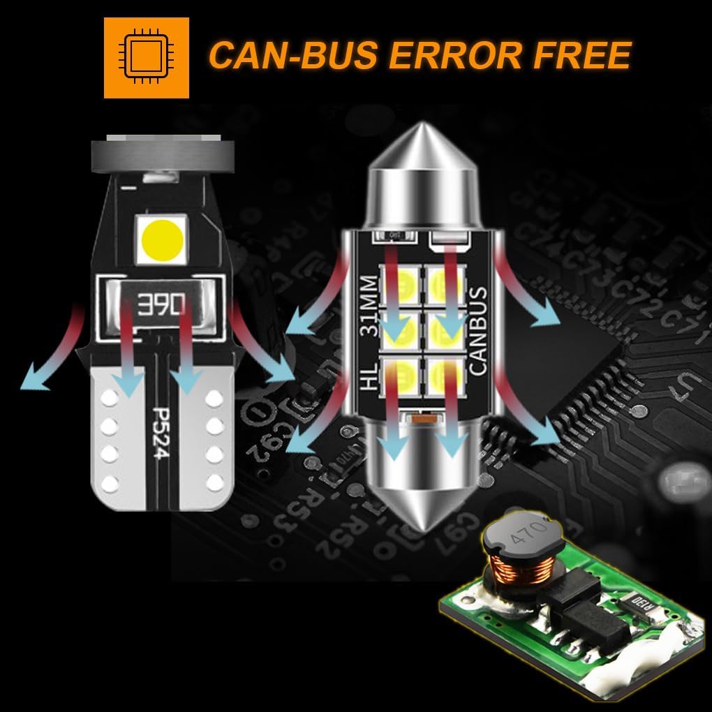 Kit bombillas LED espejo 6000K blanco brillante repuesto Dodge Ram