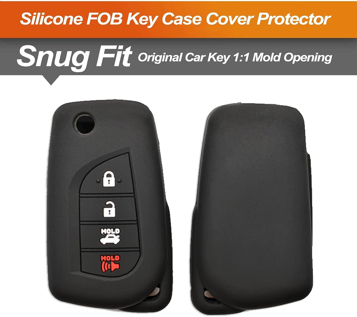 Funda llave silicona comp Toyota Camry Corolla 4 botones
