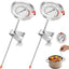 Pack 2 Termómetros Aceite Freír Tallo Largo 12pulg Acero Inox