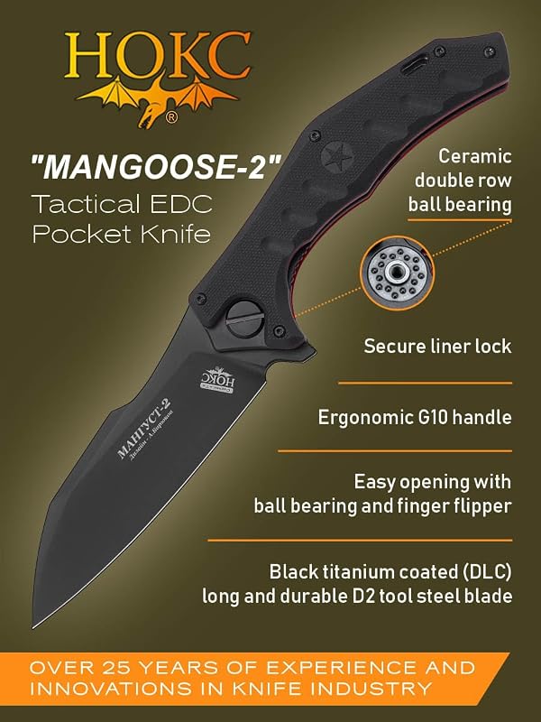 Cuchillo bolsillo EDC mango G10 clip ajustable