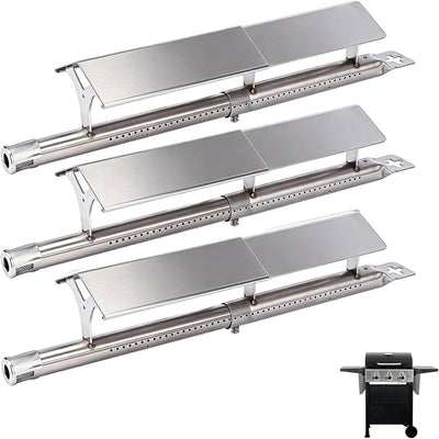3 Pzas Tubo Quemador Acero Inox 2en1 Universal Weber