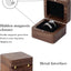 Caja madera anillos boda 2 ranuras vintage rústica