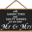 Letrero madera boda playa 11x6pulg