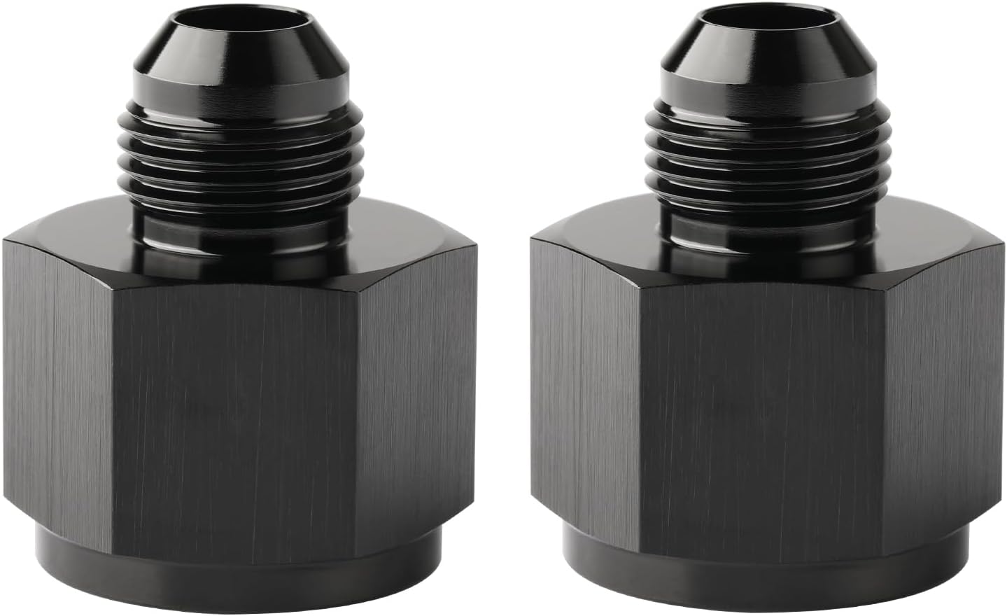 Adaptador reductor 12AN a 8AN aluminio negro set 2