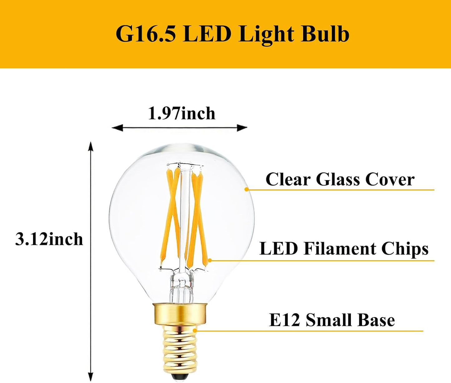 Bombilla LED E12 4W G16.5 regulable pack 6