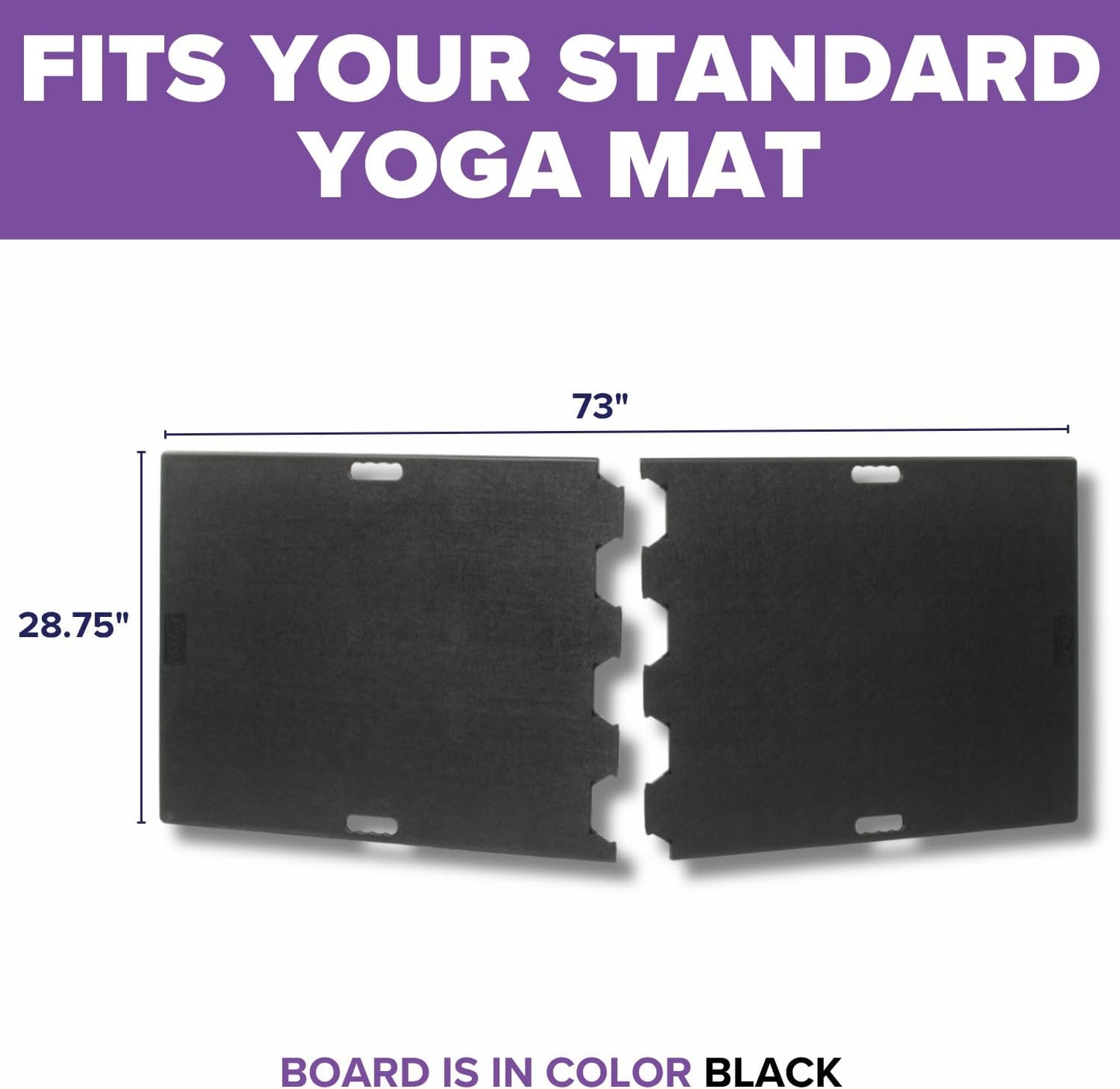 Base estabilidad yoga portátil 73x28.75pulg color negro