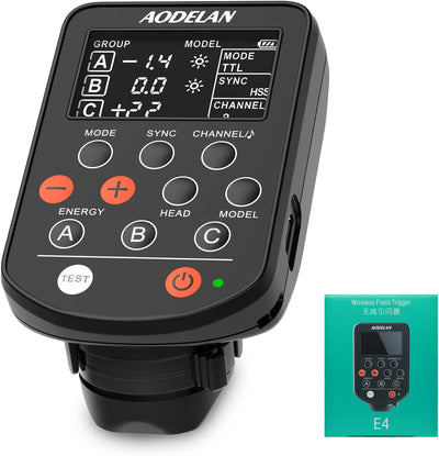 Transmisor flash E4 Canon TTL 1/8000s comp Profoto A1 D2