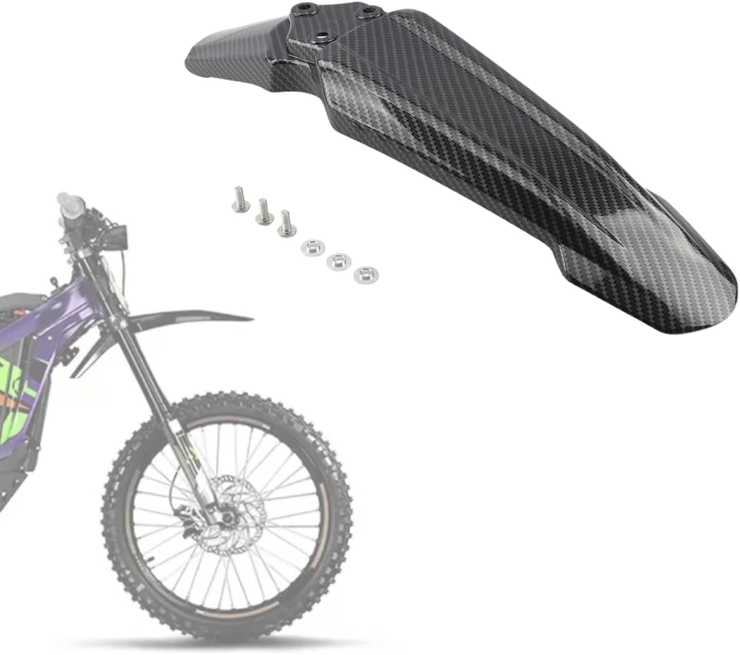 Guardabarros delantero motocicleta eléctrica fibra carbono