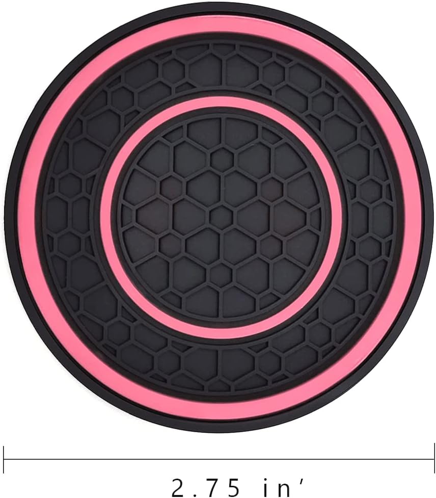 Portavasos auto 2 pzas antideslizantes rosa