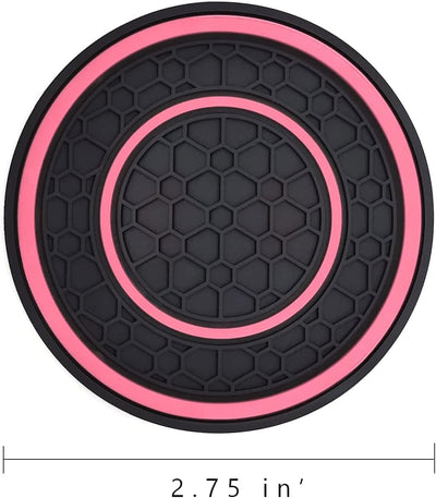 Portavasos auto 2 pzas antideslizantes rosa