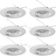 Lente Fresnel 6" moldura ducha plástico blanco 60W UL set 6