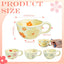 Set 4 Tazas Cerámica 8oz con Flores para Mujer y Niña